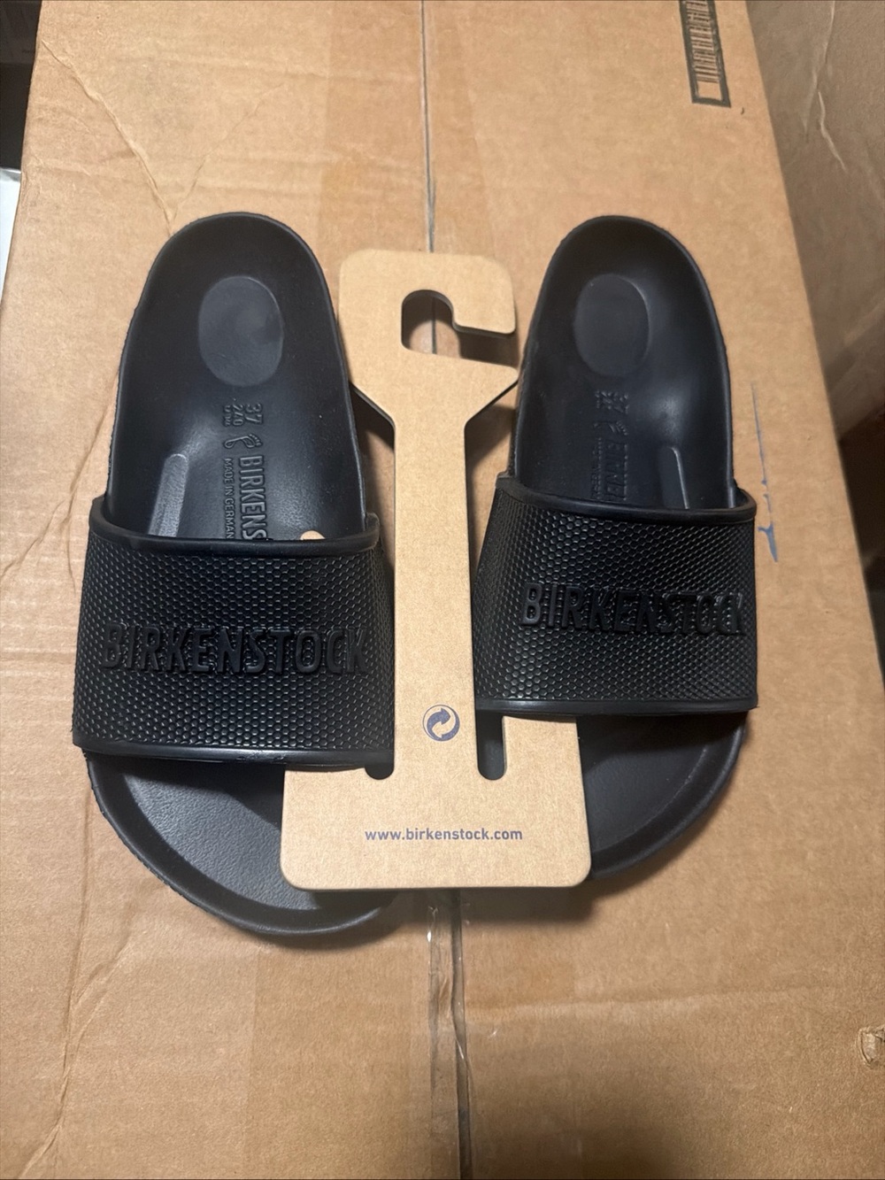 Birkenstock Slides Sandals Black EU 37 US Women’s 6–6.5 - Picture 3 of 6